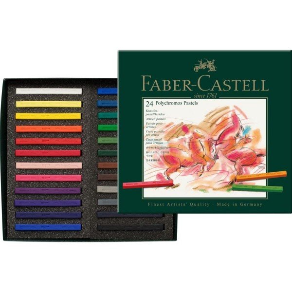 ensemble de 24 Polychromos Pastels de Faber Castell
